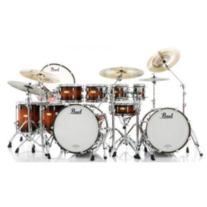 Bateria Pearl Masterworks Artisan Bubinga Burst com 2 Bumbos, 4 Tons, 2 Surdos, Gong Bass e Caixa